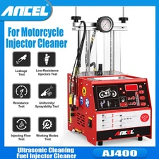 ANCEL AJ400-M 4-Cylinder Motorcycle Fuel Injector Cleaner Tester Cleanning Tool