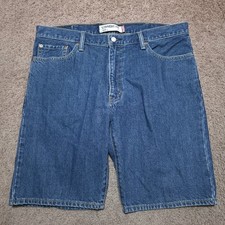 Vintage Levi's Men's 505 Denim Jean Shorts 38 Blue Red Tab 90s Classic