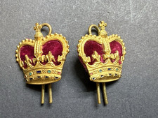 Order Bath Gold Pin Brooch Badge Pair Crown Red Felt Juncta