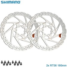 2PCS Shimano SM-RT56-M 180mm Disc Brake Rotor 6-Bolt w/ Bolts Washers