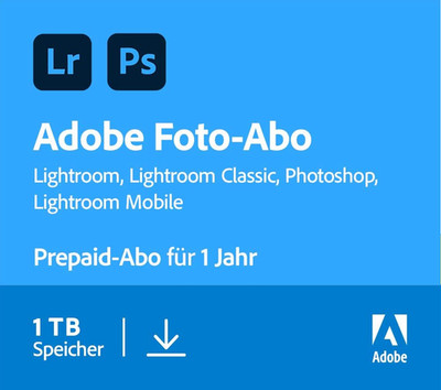 Adobe Creative Cloud Foto Abo 1TB | 12 Monate - 1 Jahr UVP 284  | Photoshop etc.
