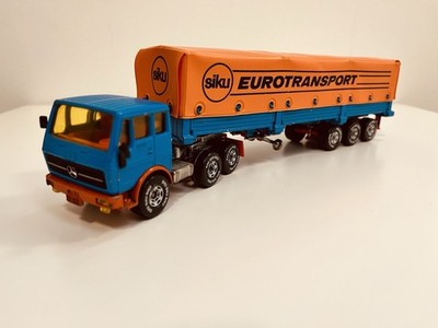 Siku Super 3412 Mercedes 2232 Sattelzug mit Plane Eurotransport 1975-1983