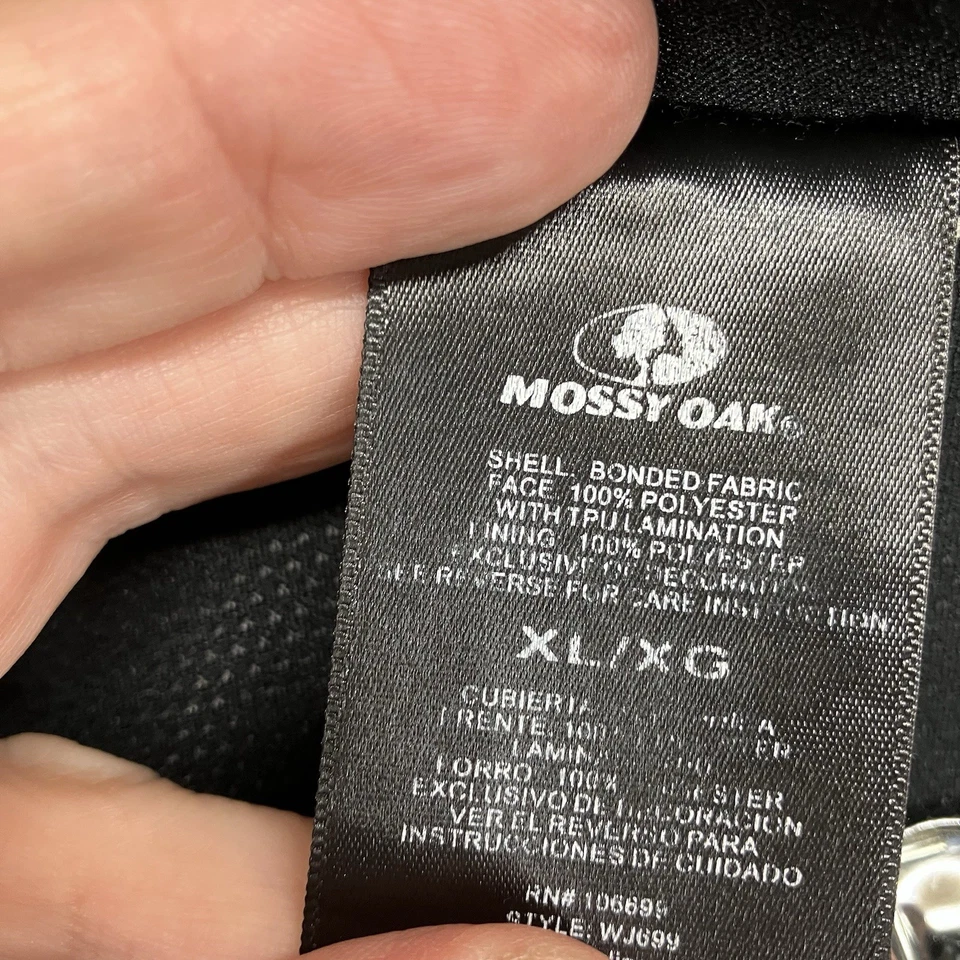 Mossy Oak Scent Factor Camouflage Jacket Youth XL Dark Suede Texture - Image 4 of 4