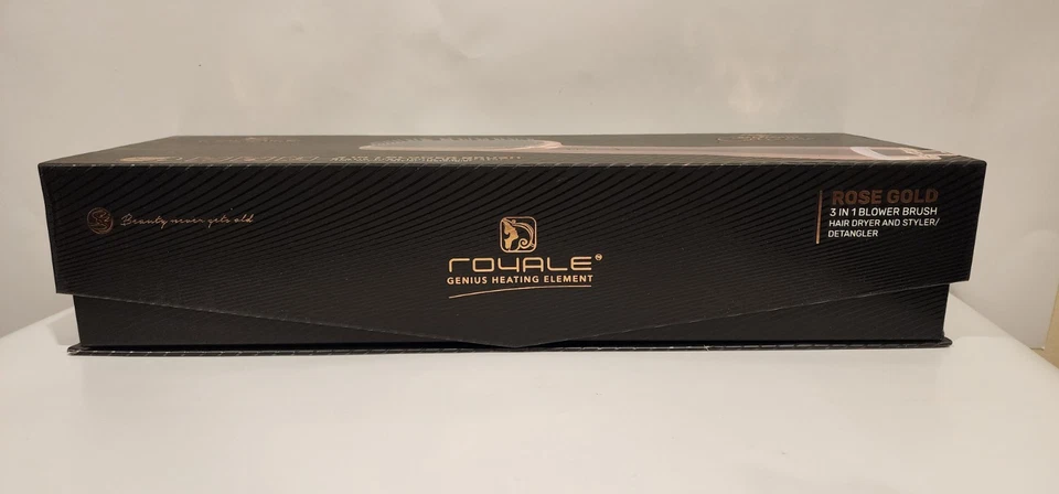 Cepillo soplador Royale 3 en 1 secador de pelo sin estáticas, estilizador, desenredante negro NUEVO EN CAJA Foto 4 de 4