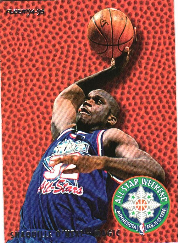 Shaquille O'Neal #9 Basketball Cards 1994 Fleer All Stars trading card — raw and PSA graded price guide