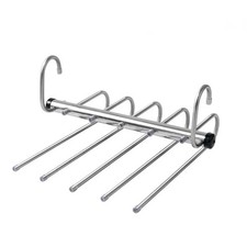 Stainless Steel Folding Pant Hanger Rack Closet Organizer Storage Space Saving