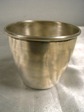 🇫🇷 ANCIEN GOBELET CURON TIMBALE TASSE VERRE ARGENT MASSIF 800
