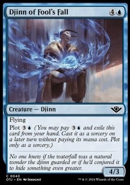 Magic/MTG Djinn of Fool's Fall OTJ-43 Common Englisch NM