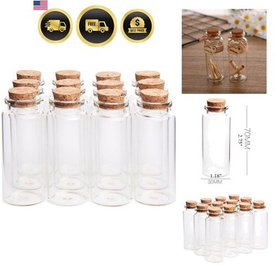 30ml 1.18'' x 2.75'' Potion Bottles,Mini Glass Bottles,Small Glass Jars for Wed...