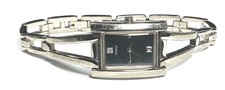 Guess Women's Watch Silver Bangle Bracelet New Battery Size 7” W/2 Extra Links