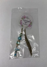 Handmade Christian Beaded Bling Mini Pocket Bible Bookmark NWT