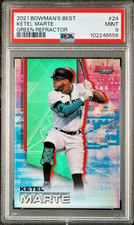 2021 BOWMAN'S BEST KETEL MARTE GREEN REFRACTOR #22/99 PSA 9 POP 1 DIAMONDBACKS!!