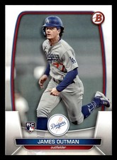 James Outman 2023 Bowman #13 Los Angeles Dodgers ROOKIE Free Shipping