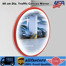 24" Safety Convex Mirror Large Round Outdoor Mirror Blind Spot Mirror Wide Angle