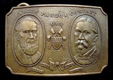 NE06161 VINTAGE  WELLS  FARGO - FOUNDERS  BRASS FANTASY COLLECTOR BUCKLE