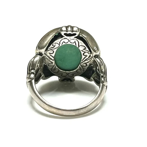 Carolyn Pollack bellissimo anello in argento sterling verde crisoprasio misura 10 - Foto 8 di 12