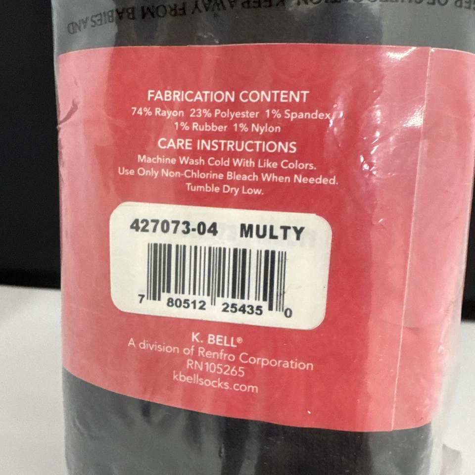 Calcetines para mujer K BELL modales hasta la rodilla - 4 pares - colores y rayas - nuevos Foto 4 de 4
