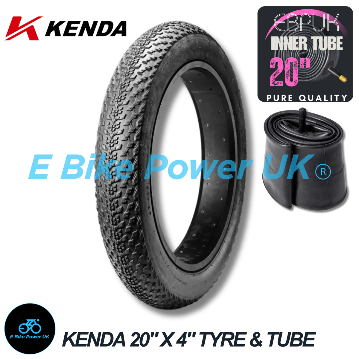 20 Inch x Inch KENDA Gigas K1167 Fat Tyre Inner Tube Foldable 20