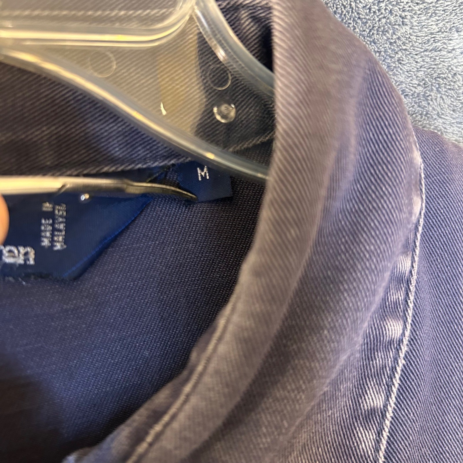 Vintage Polo Ralph Lauren Harrington Jacket Mens M Navy Blue Embroidered Pony