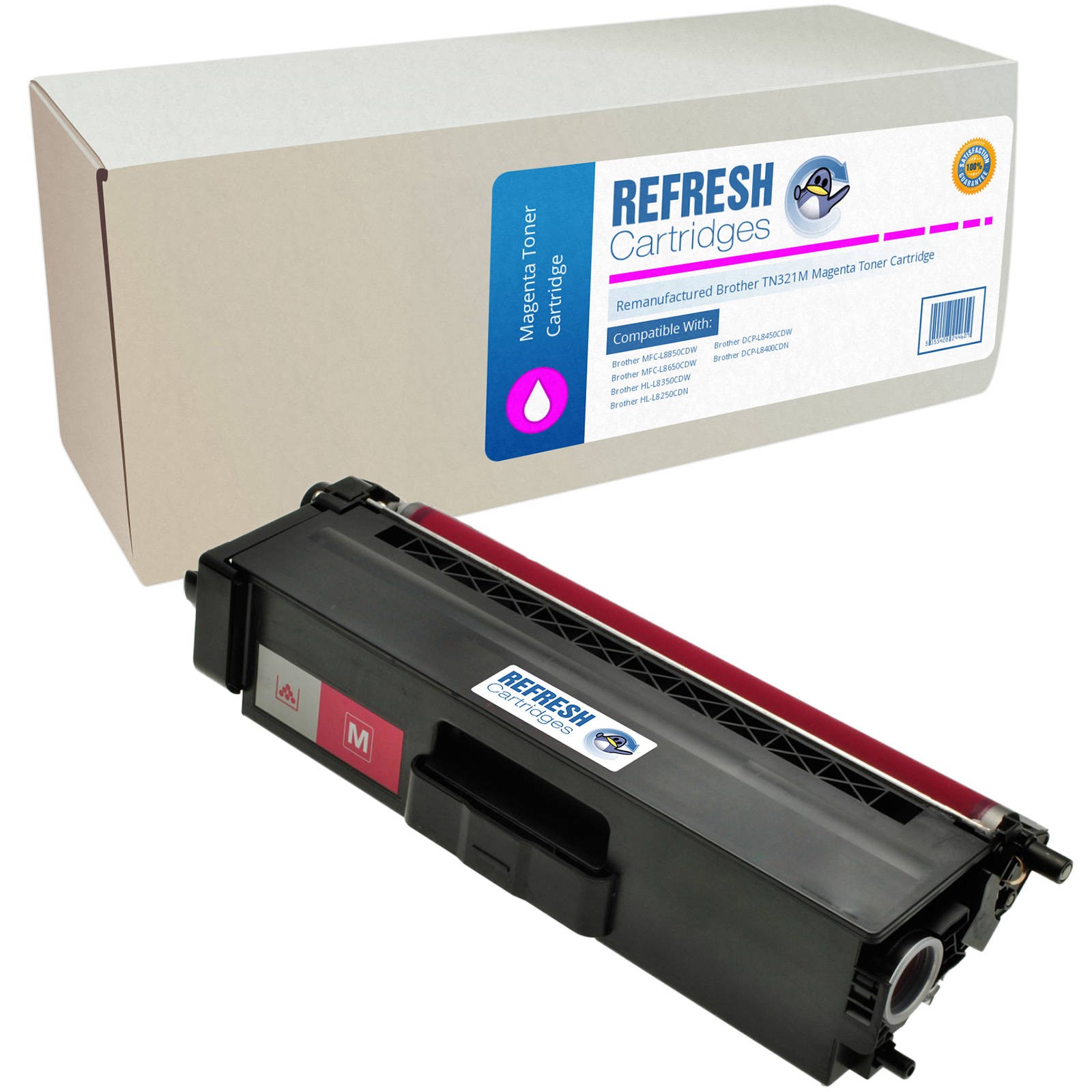 Refresh Cartridges Magenta TN-321M Toner Compatible With Brother Printers