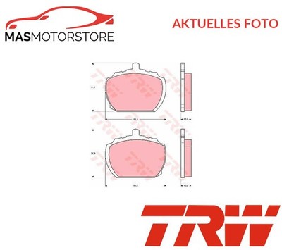 SATZ BREMSBELÄGE BREMSKLÖTZE VORNE TRW GDB340 P FÜR MG MGB GT 3.5 3.5L 101KW