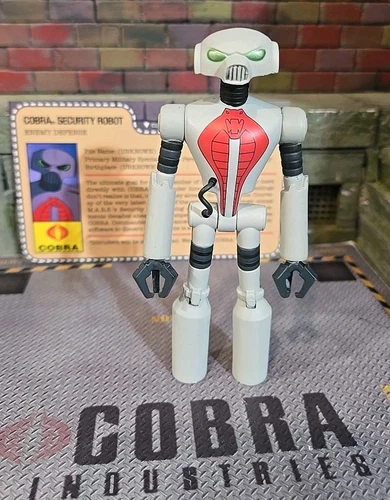 GI JOE ~ 2022 COBRA SECURITY ROBOT ~ SUPER 7 PYRAMID OF DARKNESS ~ 100% & CARD