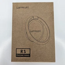 Cell Phone Ring Holder Finger Stand Lamicall Phone Kickstand 360 Rotation Black