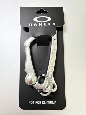 NEW Oakley Large Carabiner Silver Metal Keychain Clip Gear
