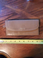Vintage Coach slim envelope leather wallet tan            hb1