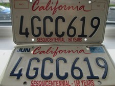 AMERIKANISCHE NUMMERNSCHILDER AUS KALIFORNIEN