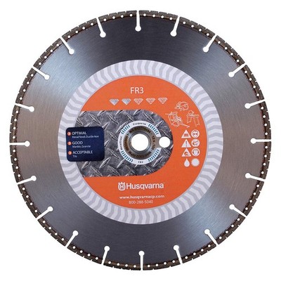 HUSQVARNA FR3-12 DiamondSawBlade,Diam:12'',Thick:0.13'' 5EAW8