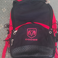 Dodge Black/Red Zip Backpack w/ Logo, Padded ...
