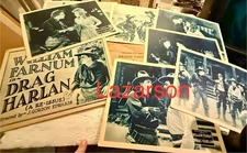 WILLIAM FARNUM JACKIE SAUNDERS DRAG HARLAN r25 COMPLETE LOBBY CARD SET W MAILER