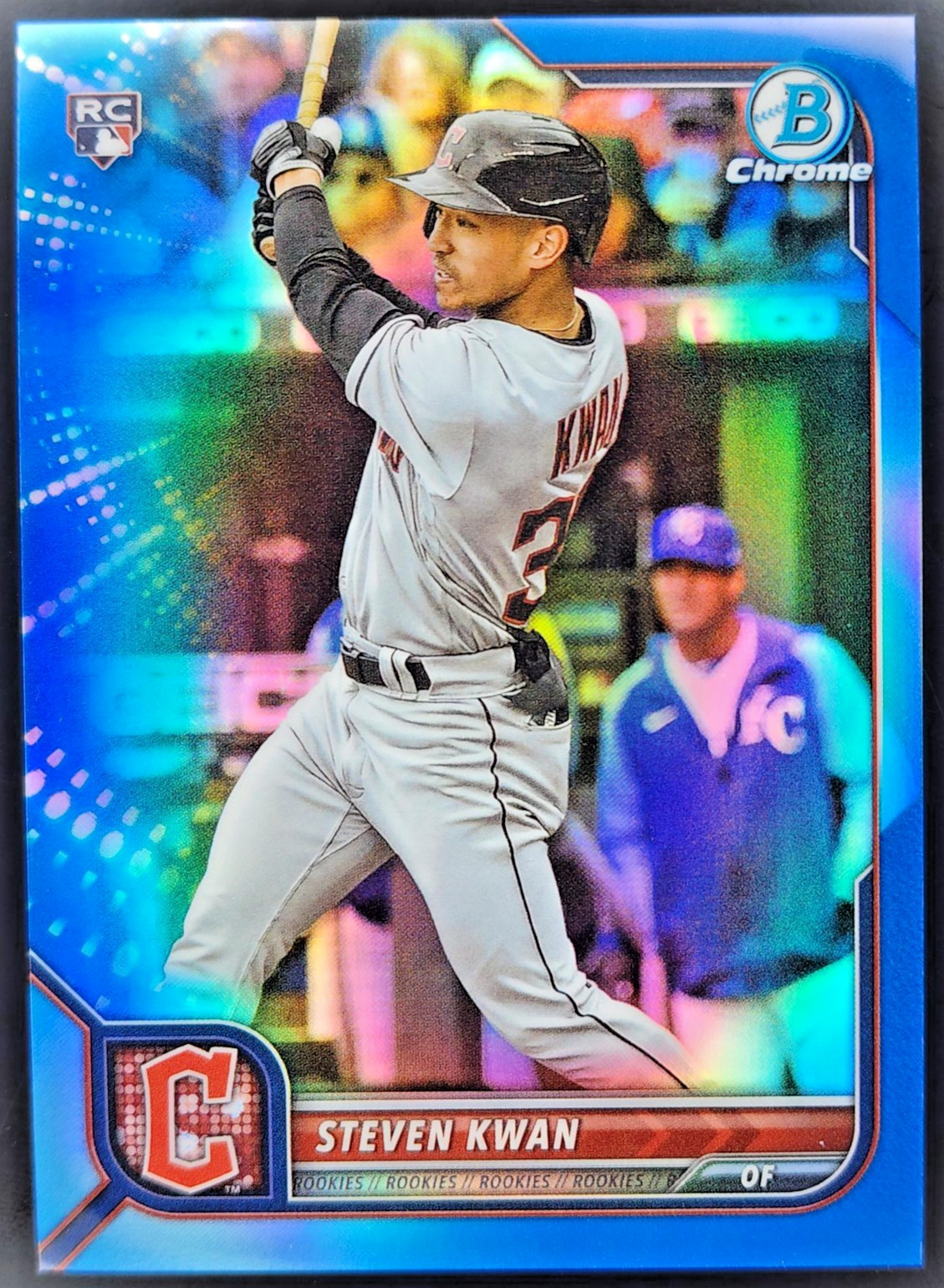 2022 Bowman Chrome Blue Refractor /150 Steven Kwan #39 Rookie RC
