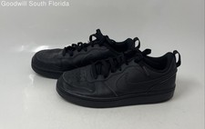 Nike Kids Court Borough Low Recraft Black Low Top Lace-Up Sneaker Shoes Size 6Y