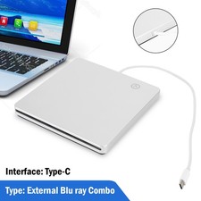 Type-C External Portable Drive DVD Combo Player Reader for Win11 Mac OS V2