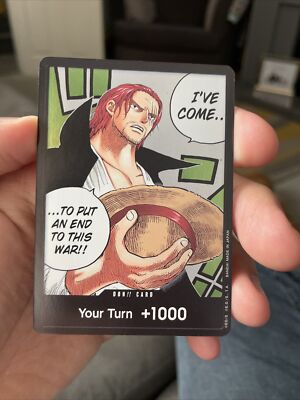 One Piece Paramount War Your Turn +1000 x1 Foil DON Shanks Parallel OP02 Englisch