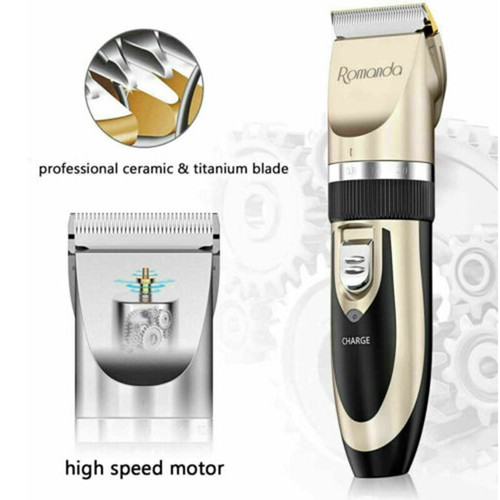 Professional Hair Clippers Men cordless hair trimmers washable Beard Trimmer 9Pc - Picture 3 of 11