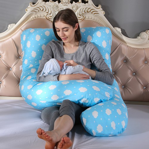 Almohada de embarazo maternidad vientre contorneado cuerpo embarazada forma de U cojín de alimentación - Imagen 75 de 76