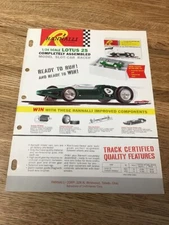 RANNALLI LOTUS 25 / PORSCHE  SLOT CARS 1960es DEALER SHEETS ,CATALOGS ,BROCHURE