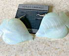 VINTAGE LIGHT WEIGHT LARGE MINT GREEN FISH EARRINGS — photo 1