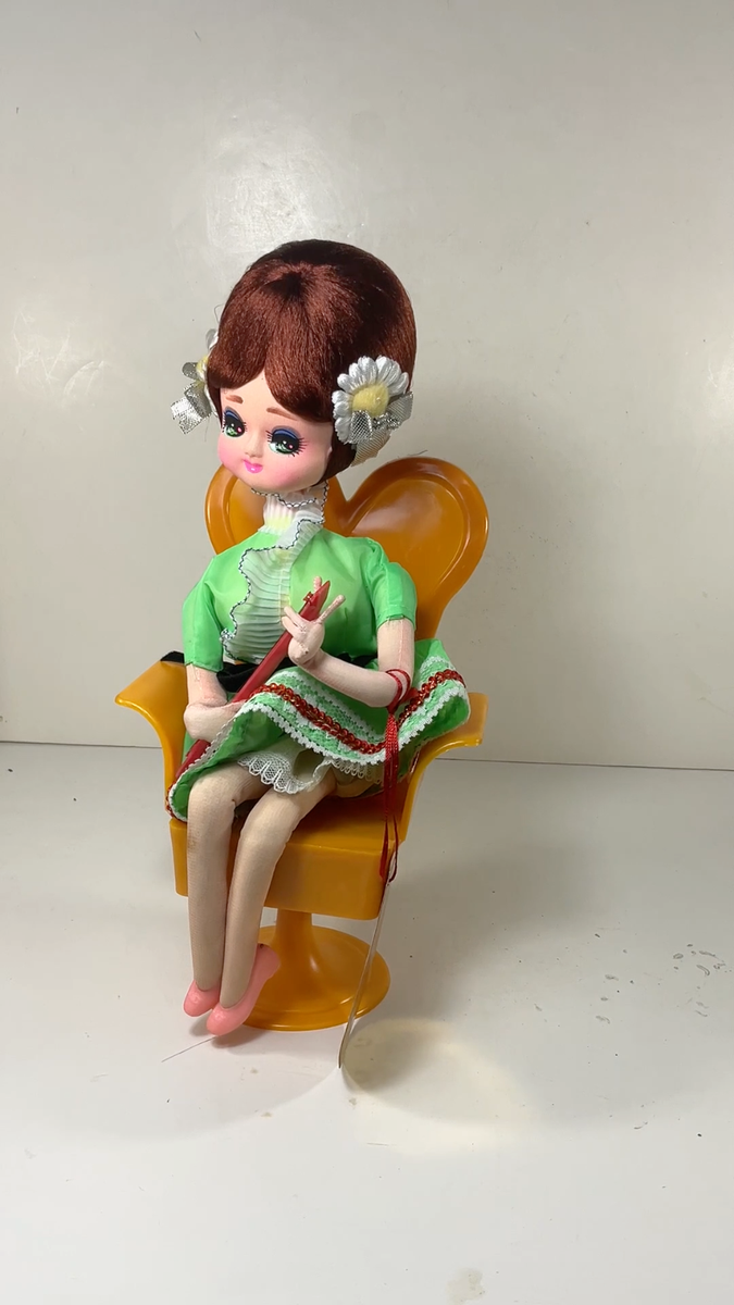 Vintage Japanese Doll 水彩 Kazuo Takamizawa Vintage Kokeshi Doll 19cm - Kokeshi Japan