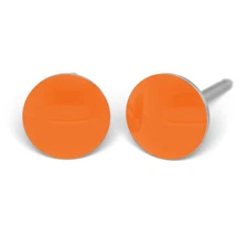 STUDEX Medici Neon Red Silver Plug Anti-Allergic Button Earrings