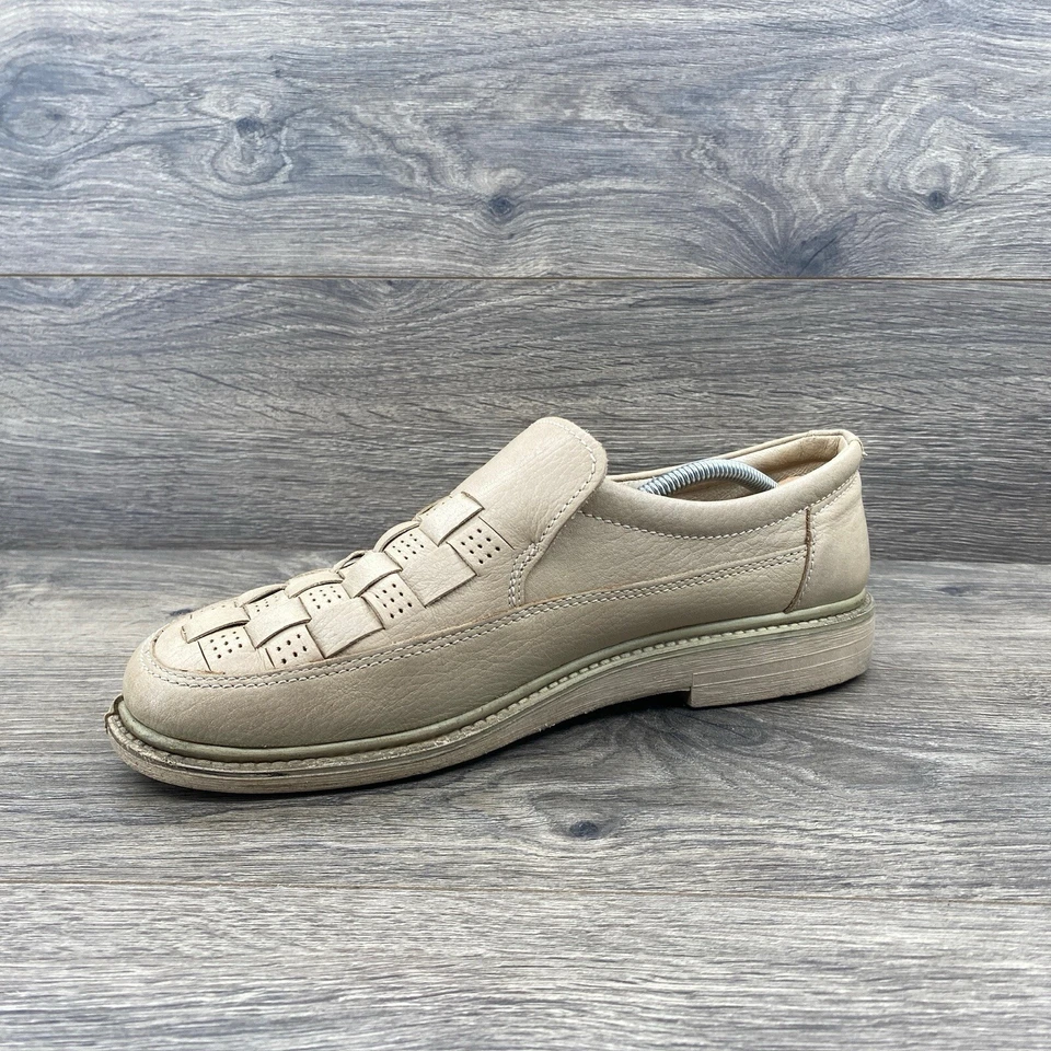 Zapatos mocasines de cuero para hombre Rohde talla 41 UK 7 US 8 beige Foto 3 de 4