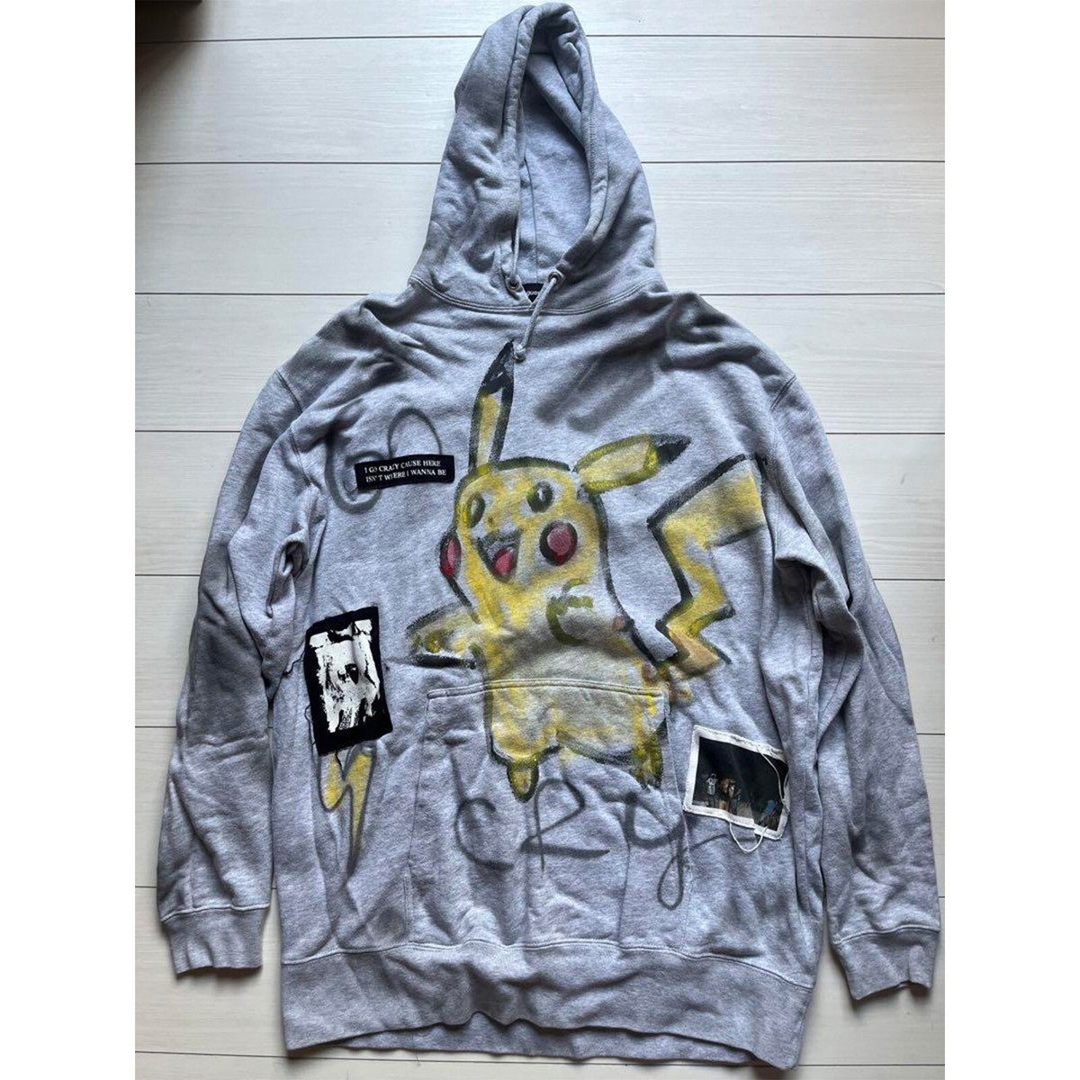 guernika Pokémon Pikachu Pullover Hoodie Gray XXL Unisex One guernika Pokémon Pikachu Pullover Hoodie Gray XXL Unisex One