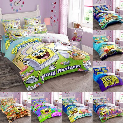 3D Spongebob Squarepants Digital Printed Duvet Cover Pillowcase Bedding