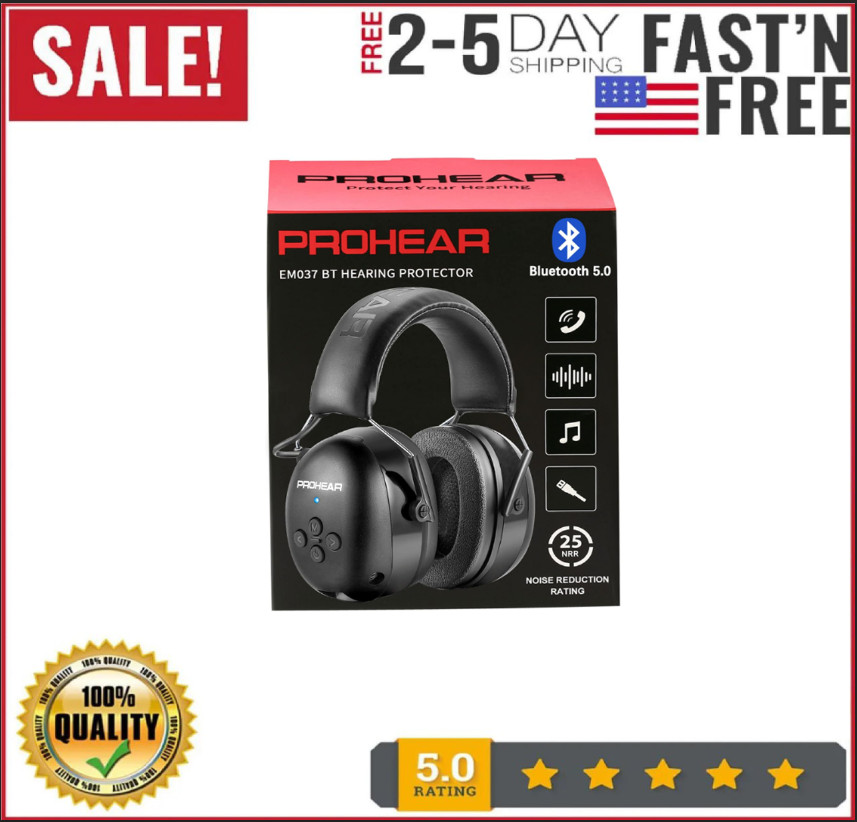 PROHEAR Bluetooth Hearing Protection Ear Muffs Protector
