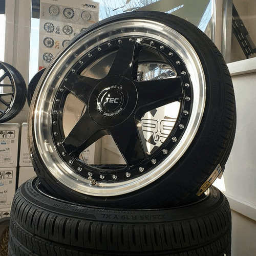 18 Zoll T2 Stufentiefbett Alufelgen 8x18 4x100 ET35 in schwarz für Fiat Opel - Bild 5 von 8