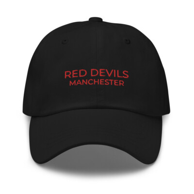Red Devils Manchester United Embroidered Dad Hat | Soccer  display picture 3