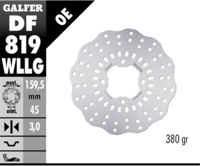 Galfer Rear Brake Disc Wave Fix FT 159. R TRIAL BETA EVO 300 2T FA 2017 2023